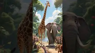 Giraffe and Elephant