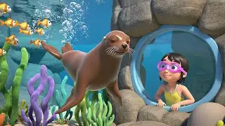 Five Little Sea Lions Splash Splash Splash | Nursery Rhymes for Kids & Baby Songs
