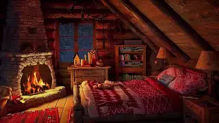 Cozy Cabin Fireplace and Rain Sounds ASMR for Ultimate Relaxation & Sleep, Meditation
