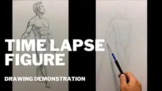 Time Lapse Figure Drawing Block-In Demonstration