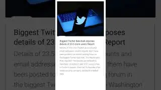 data leaked in Twitter over 23.5 cr users