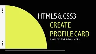 ProfileCardUsingHTML&CSS | create Profile Card #html5 #css3 #webdevelopment