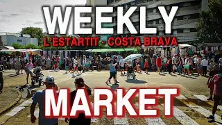 The summer market in L'Estartit (Every Thursday). Costa Brava, Spain.