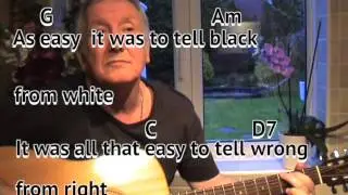 BOB DYLAN'S DREAM - Lyrics With Chords On-Screen