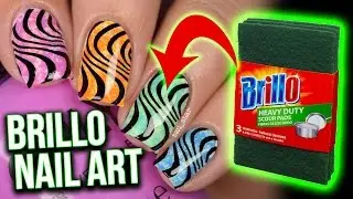 EASY Brillo Pad Nail Art HACK?! For Beginners! with bonus stamping