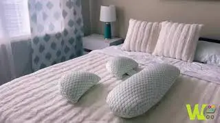 Maternity Pillow for Pregnant Women Sleeping  Pillow Support for Back,Hip,Belly with Removable Cover