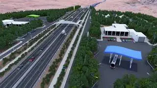 Highway Rest Area Landscape Design with D5 render and Sketchup