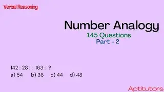 Number Analogy - Part 2 / Verbal Reasoning Tricks / Reasoning - Shortcuts /Number Analogy Tricks