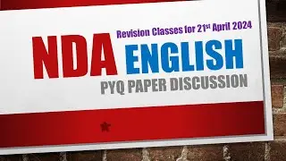NDA -English PYQ Analysis