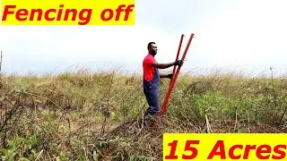 Farming In Congo-Kinshasa Part3! Fencing off the farm using Metal Pylon & Barbed Wires Plus Fun Time