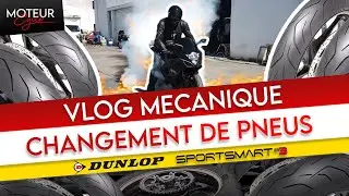 On monte nos pneus nous-mêmes, ça tourne mal 🔥 (c'est faux) Vlog méca #4 - Moteur Cycle