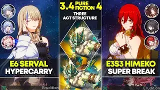 E6 Serval Hypercarry & E3S3 Himeko Super Break | Pure Fiction 4 | Honkai Star Rail 3.4