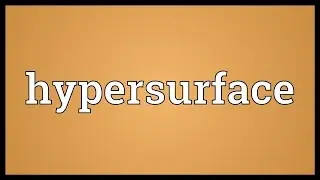 Hypersurface Meaning