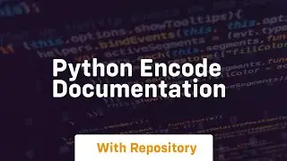 python encode documentation