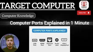 Computer Ports Explained in 1 Minute | USB, HDMI, Ethernet | #USB #HDMI #Ethernet #TechFacts #GK