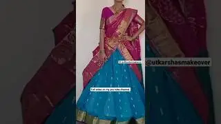 Lehenga Saree Draping #shorts #sareefashion #lehanga @GroomingwithUtkarsha