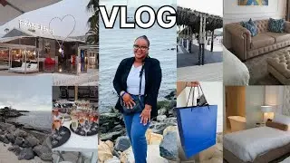 Opening dinner at the GRAND BEACH Cafe/ Work Staycation/ Room tour #viral #Beach #capetown