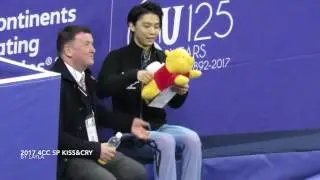 Yuzuru Hanyu-20170217 4CC SP Kiss&Cry [Fan cam]