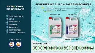 SANCora Disinfectant, Together We Build A Safe Environment!