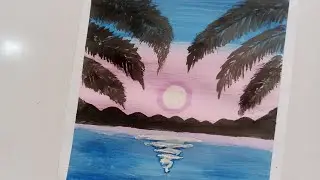 Acrylic painting tutorial| Painting tutorial | Easy painting| Beach painting ideas