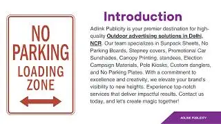 No Parking Boards Advertising | Adlink Publicity