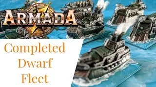 Kings of War Armada Dwarf Fleet Completed