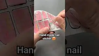 diy paper nail sticker #shortvideo #nailart #handmade #viral #trending