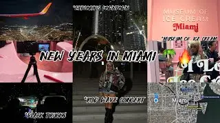 NEW YEARS IN MIAMI 🖤🥂 *Museum of Ice Cream🍦, Shopping 🛍️, & Last Night of Rod Wave Tour 😱 !