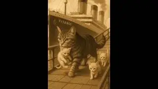 TITANIC CAT LAST SCENE - Emotional farewell &mdash; April 10, 1912. #Cat #catemotions #pets #titanic #meow