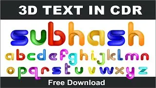 How to Tutorial 3D Text  CorelDraw  2023 | CDR File Free Download | Page - 40