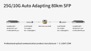 25G/10G Auto Adapting 1310nm 80km SFP