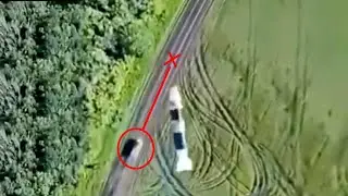 Amazing Hit With A VOG-17 Grenade On A BTR-82A Driving Down A Road