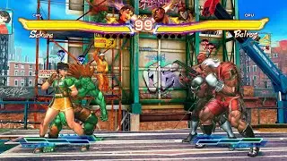 Сакура и Уайт против Балрога и Веги! Street Fighter X Tekken!