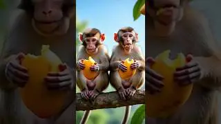 Monkey Eating Mango🍋🍋 #monkeyvideo #viral #trending #shots #Mongo #cute #baby