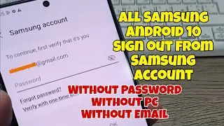How to Delete Samsung Account without Password. All Samsung Android 10 Q.