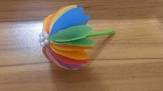 Colorful umbrella: Making a colorful and happy umbrella from colored papers