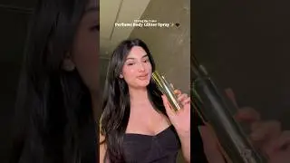Trying the viral *body + hair glitter spray* | glitter mist ✨ #glow #bodyspray #glowingskin #shiny