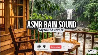 ASMR, Balkon Rain Sounds | Heavy Rain for Sleep, Study, Relaxation, and Meditation