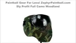 Sly Profit Full Camo Thermal Paintball Mask Woodland ZephyrPaintball.com 360 View SLY 2030 40638