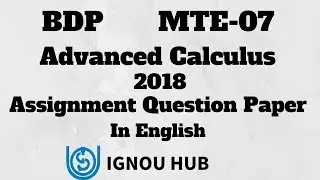 IGNOU BDP MTE-07 Assignment Question Paper 2018 In Engilsh MTE 07