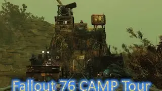 Fallout 76 - CAMP Tour - The Hoarding Trader - Harper's Ferry Bridge!
