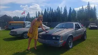 Showing the differences between a foxbody mustang and capri.