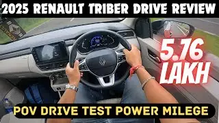 Renault TRIBER 1.0 Manual Drive 2025: Performance Mileage Price Space of TRIBER 2025 POV DRIVE