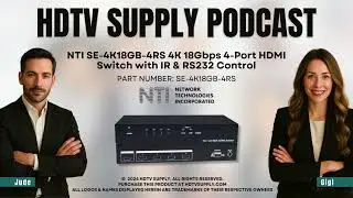 NTI SE-4K18GB-4RS 4K 18Gbps 4-Port HDMI Switch with IR & RS232 Control