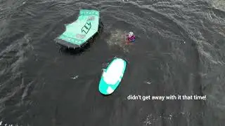 Solo drone tracking wingfoiling St Mary's Loch