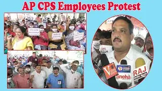 AP CPS Employees Protest at GVMC Gandhi statue in Visakhapatnam Vizagvision