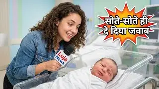 Baby Roasts Reporter Again 🤣🎤 New Born Funny Interview #viral #shorts