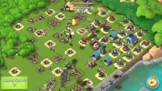 Boom Beach Successful defend against Hammerman...