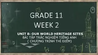 LỚP 11 (TUẦN 2) /PHẦN 2/ -  UNIT 8: OUR WORLD HERITAGE SITES - B&Agrave;I TẬP TRẮC NGHIỆM TIẾNG ANH 11