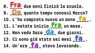 Italian improve grammar | Text exercises | Fill in | Exam preparation | Learn italian free lessons